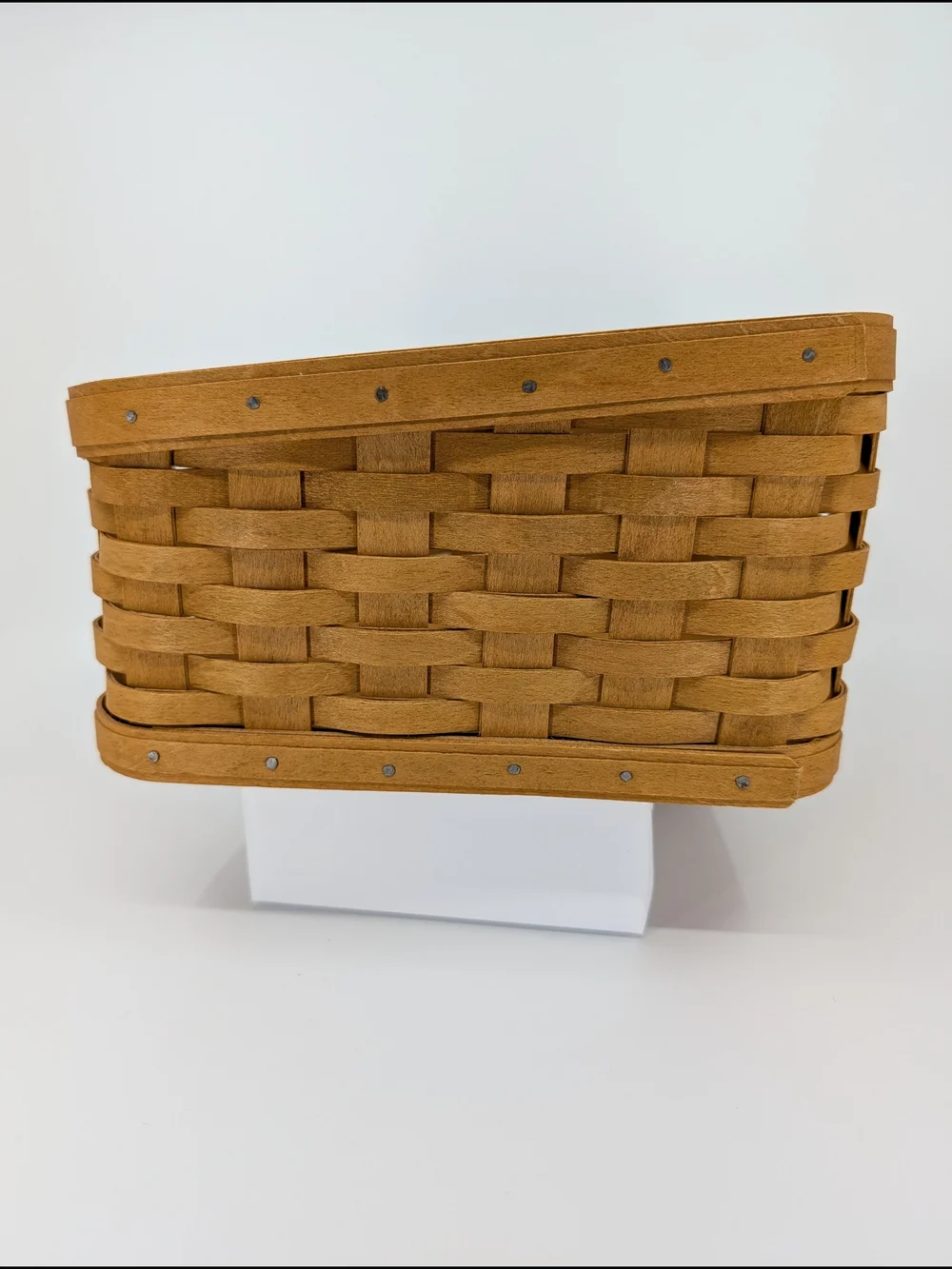 Longaberger Corner Basket with Sage Green Liner & Protector 12470